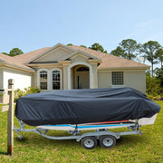 DURAFORCE Waterproof Boat Cover Trailerable Fishing Tri-Hull V-Hull Runabouts 17-19ft