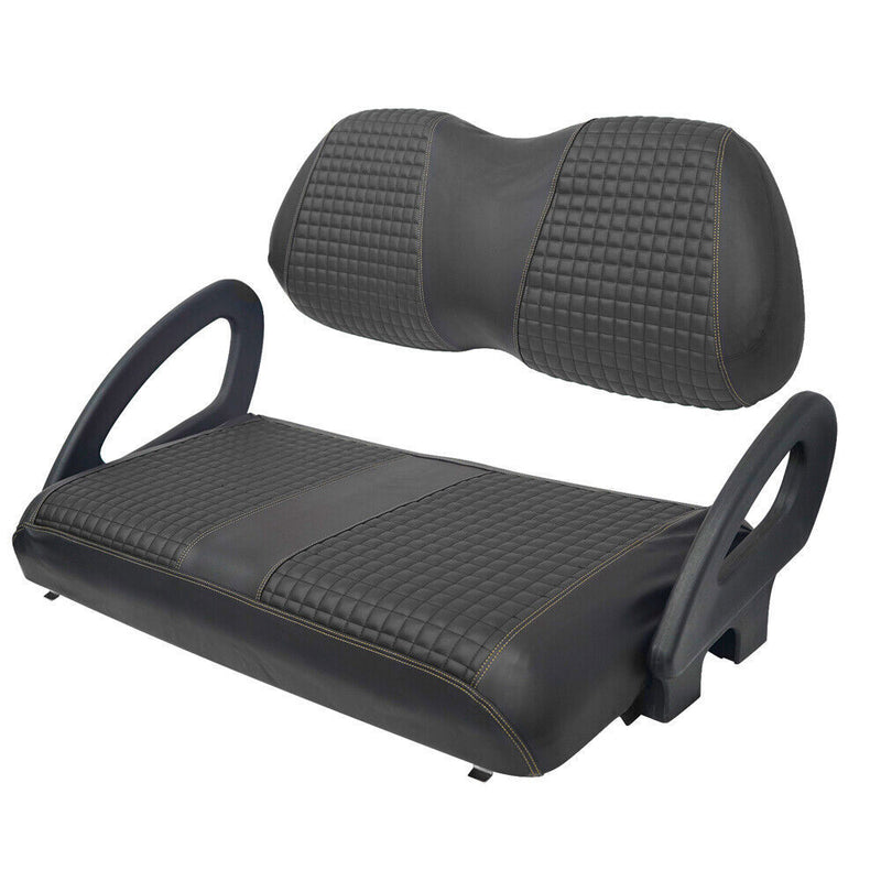 DURAFORCE For Club Car Precedent Front Seat Cover Kit Black Golf Carts-No Stapler Required