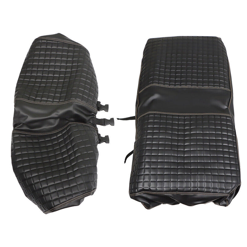 DURAFORCE For Club Car Precedent Front Seat Cover Kit Black Golf Carts-No Stapler Required