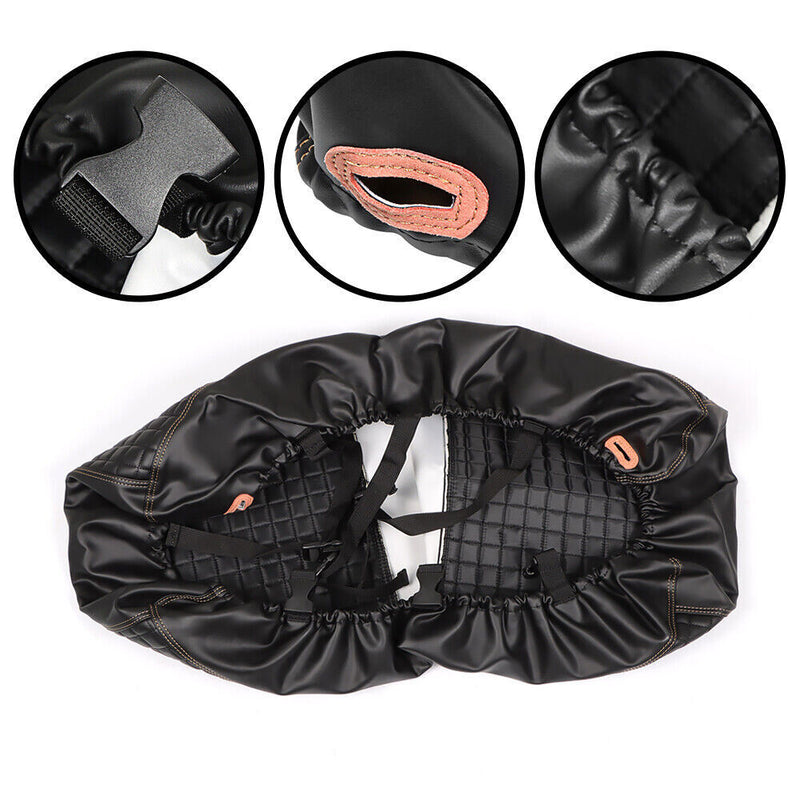 DURAFORCE For Club Car Precedent Front Seat Cover Kit Black Golf Carts-No Stapler Required