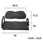 DURAFORCE For Club Car Precedent Front Seat Cover Kit Black Golf Carts-No Stapler Required
