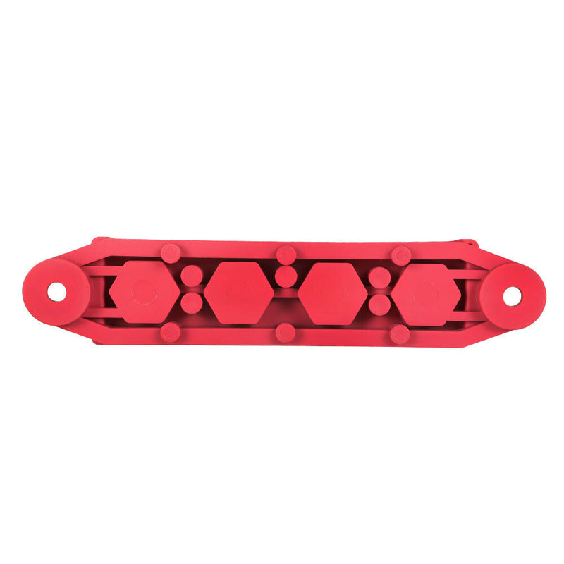 DURAFORCE 4 Way Terminal Junction Block Busbar 3/8" 250 amp 12v with Cover - Red New