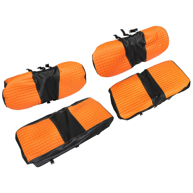 DURAFORCE Set Of 4 Seat Covers Front&Rear For Yamaha Drive/Drive 2 2007+ Golf Cart-Orange