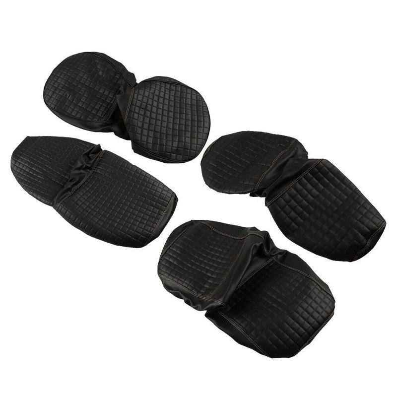 DURAFORCE 4Pcs Golf Carts Seat Covers Front & Rear For Yamaha Drive/Drive 2 2007-Up Black