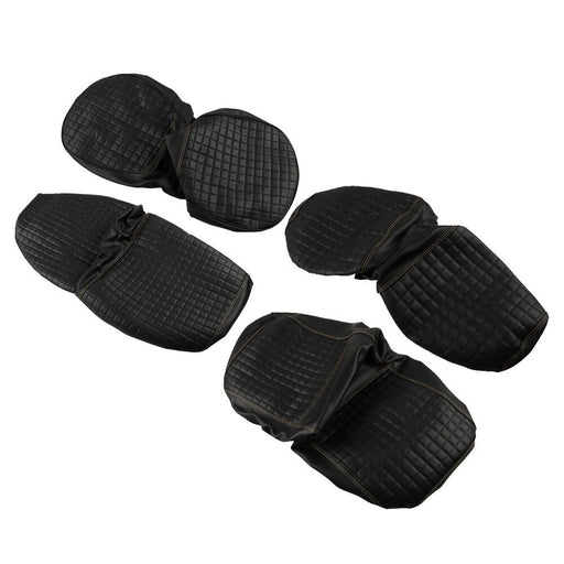 DURAFORCE 4Pcs Golf Carts Seat Covers Front & Rear For Yamaha Drive/Drive 2 2007-Up Black