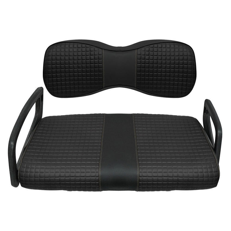 DURAFORCE 4Pcs Golf Carts Seat Covers Front & Rear For Yamaha Drive/Drive 2 2007-Up Black