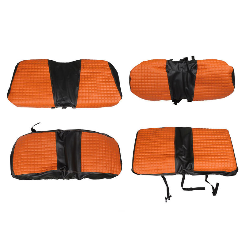 DURAFORCE Orange Front & Rear Seat Covers Fits For Club Car Precedent Golf Carts 2004-Up