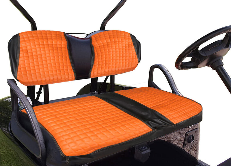 DURAFORCE Orange Front & Rear Seat Covers Fits For Club Car Precedent Golf Carts 2004-Up