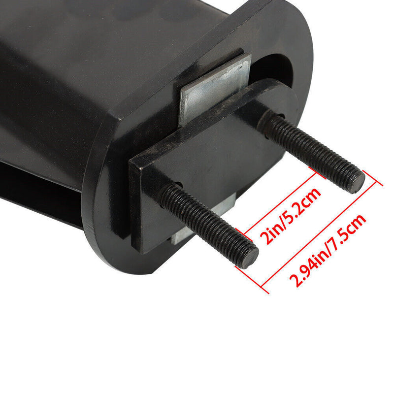 DURAFORCE Mud Flap Hangers Black Steel Straight 30" Pair 2.5" Semi Truck Spring Loaded