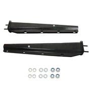 DURAFORCE Mud Flap Hangers Black Steel Straight 30" Pair 2.5" Semi Truck Spring Loaded