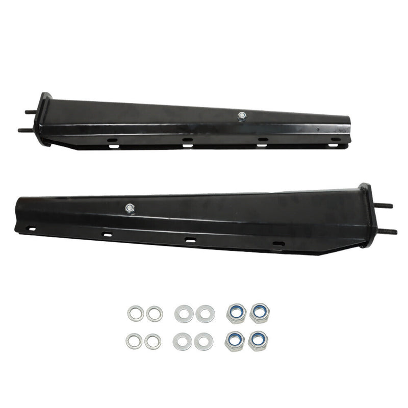 DURAFORCE Mud Flap Hangers Black Steel Straight 30" Pair 2.5" Semi Truck Spring Loaded