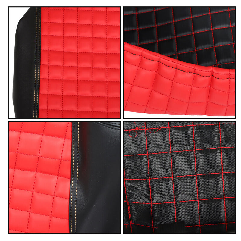 DURAFORCE Red Color Golf Carts Front And Rear Seat Covers For Club Car Precedent 2004-Up