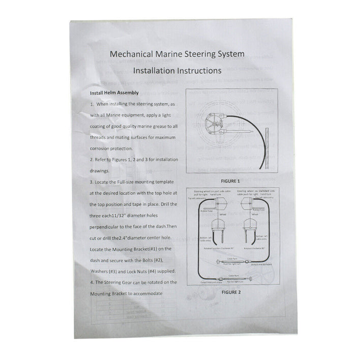 DURAFORCE 10FT SS13710 Boat Cable With Wheel For Marine Engine Turbine Steering System New