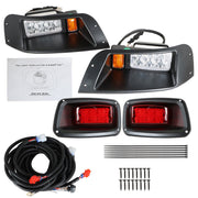 DURAFORCE For EZGO TXT Golf Cart LED Headlight & Tail Light Kit 1996-2013 Gas and Electric