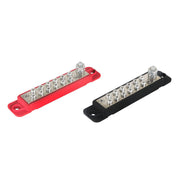 DURAFORCE 12 Point Busbar Bus Bar Power Distribution Block 180A 12V DC Pair Black & Red