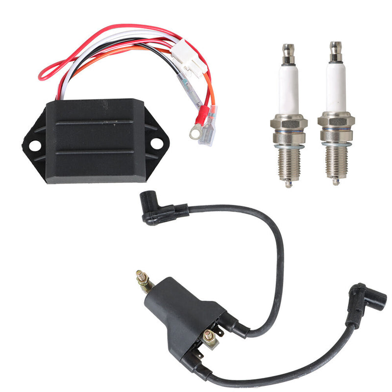 DURAFORCE Ignition Coil CDI Ignitor AC Spark Plug For EZGO Golf Cart 4 Cycle Gas 72562-G01
