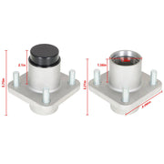 DURAFORCE Front Hub Assembly Wheel Hub ×2 For EZGO TXT/ Medalist G/E Golf Cart 1976-2001.5