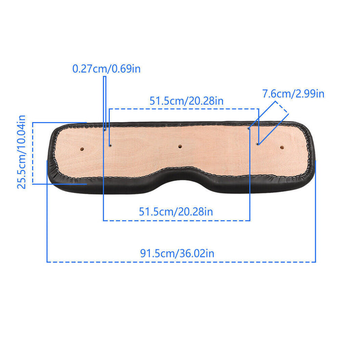 DURAFORCE Black Golf Cart Front Seat Lean Back Cushion For E-Z-GO Medalist TXT 1994-2013