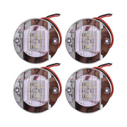 DURAFORCE 4X Cabin Deck Walkway Courtesy Lights White Stern Light 3" Round Marine Boat LED