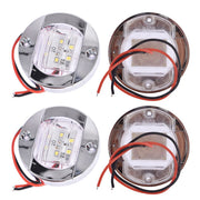 DURAFORCE 4X Cabin Deck Walkway Courtesy Lights White Stern Light 3" Round Marine Boat LED