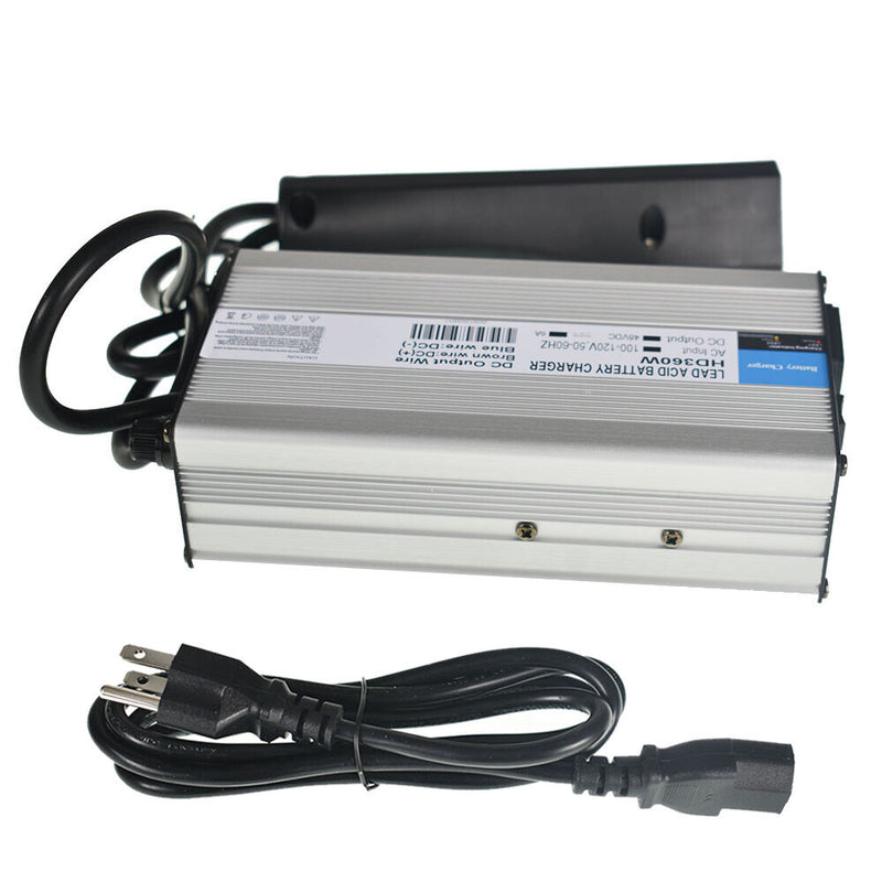 DURAFORCE 48V 6A Battery Charger Aluminum for EZ-GO TXT Club Car 48Volt Golf Cart RXV plug
