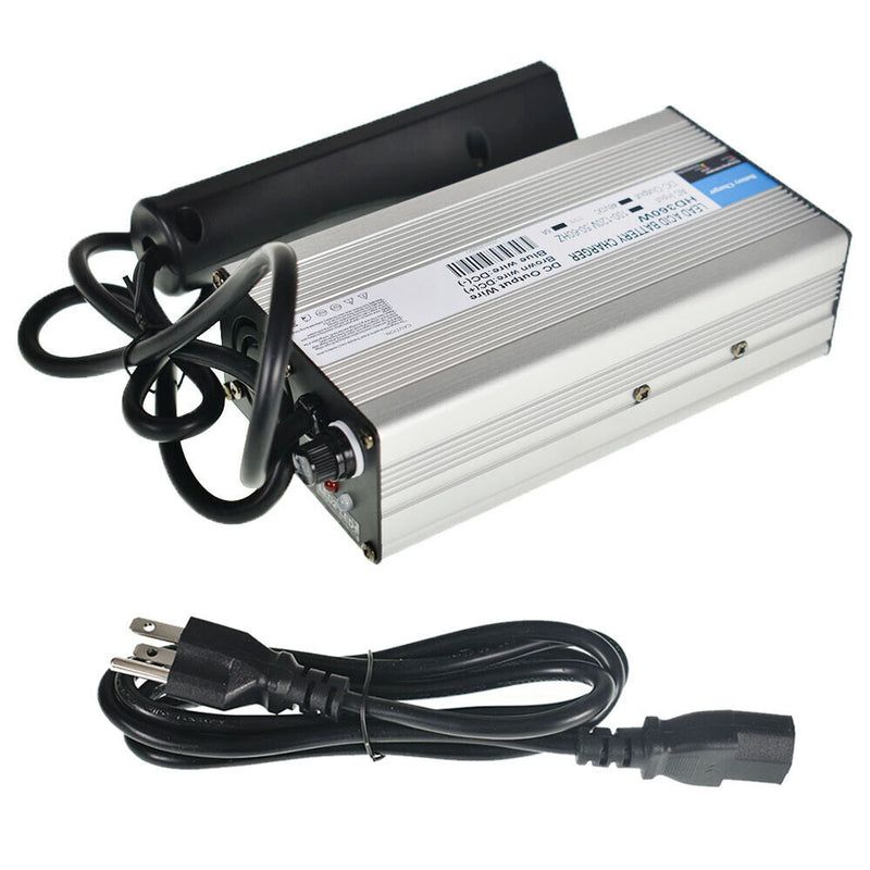 DURAFORCE 48V 6A Battery Charger Aluminum for EZ-GO TXT Club Car 48Volt Golf Cart RXV plug
