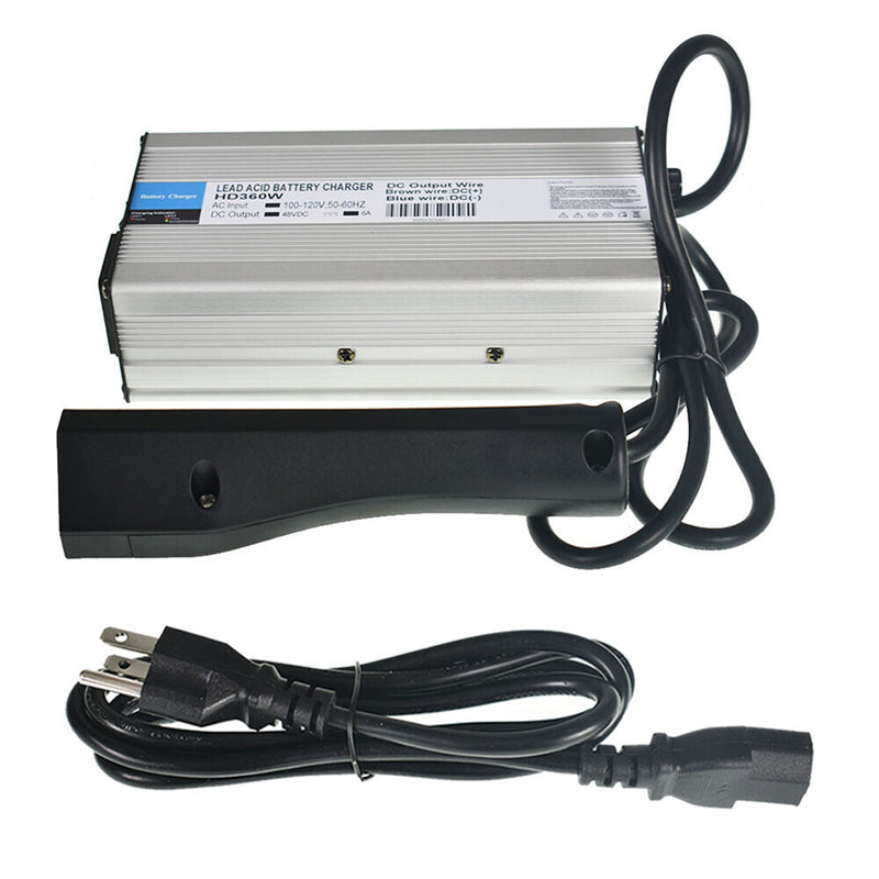 DURAFORCE 48V 6A Battery Charger Aluminum for EZ-GO TXT Club Car 48Volt Golf Cart RXV plug