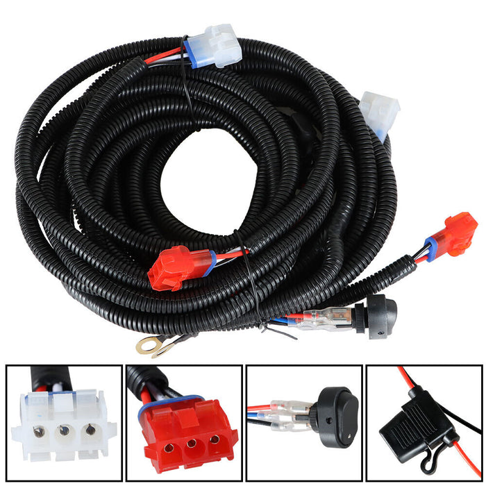 DURAFORCE 12V Headlight & Tail Light For EZGO TXT 96-13 Adjustable FULL LED LIGHT KIT, LED