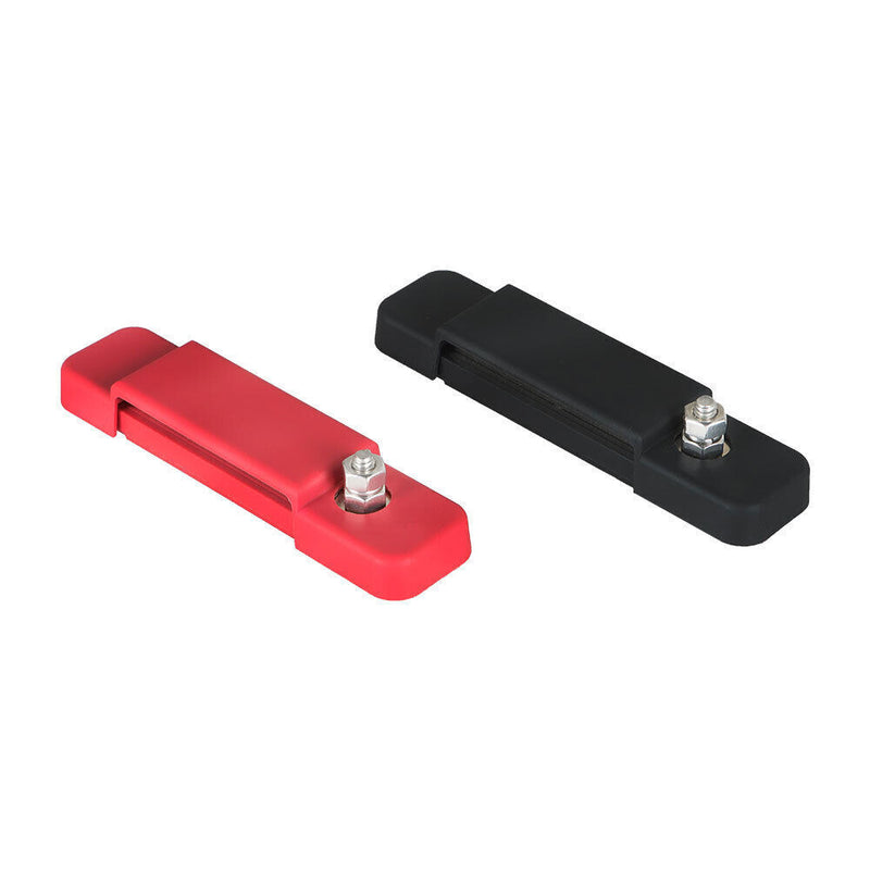 DURAFORCE 12 Point Busbar Bus Bar Power Distribution Block 180A 12V DC Black & Red Pair
