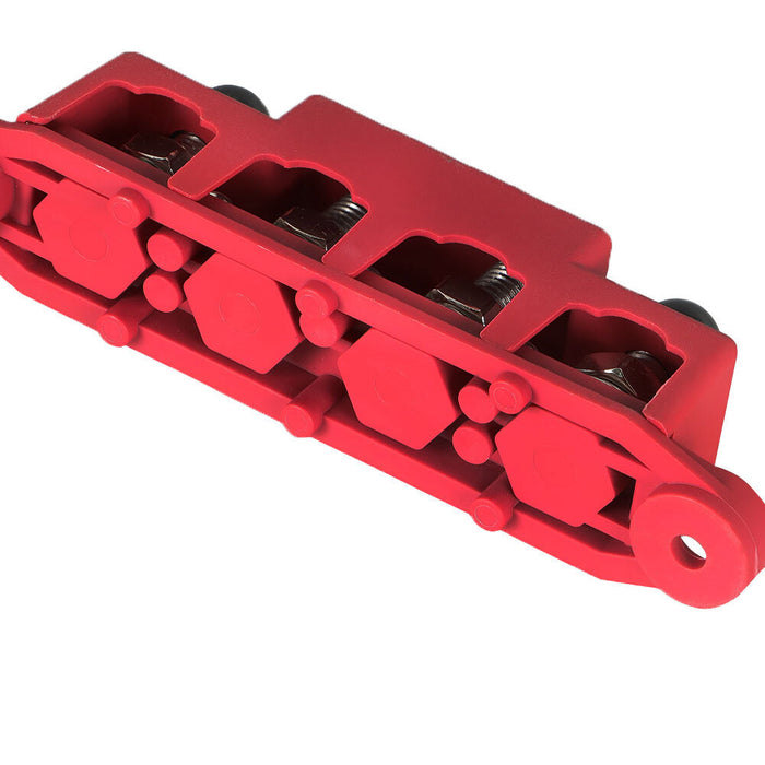 DURAFORCE 4 Post Busbar Bus Bar Power Distribution Red and Black Pair 12V 250A 3/8" New
