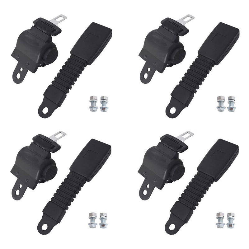 DURAFORCE Golf Cart Seat Belts Lap Set Retractable For EZGO/Yamaha/Club Car 4 Sets