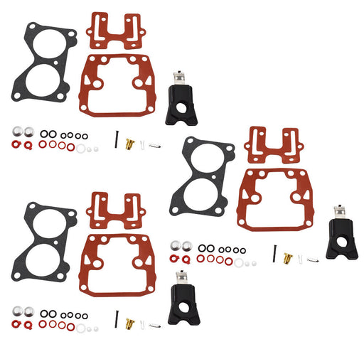 DURAFORCE 3x Carburetor Carb Rebuild Kit For Johnson Evinrude V6 150 155 200 235 175 185