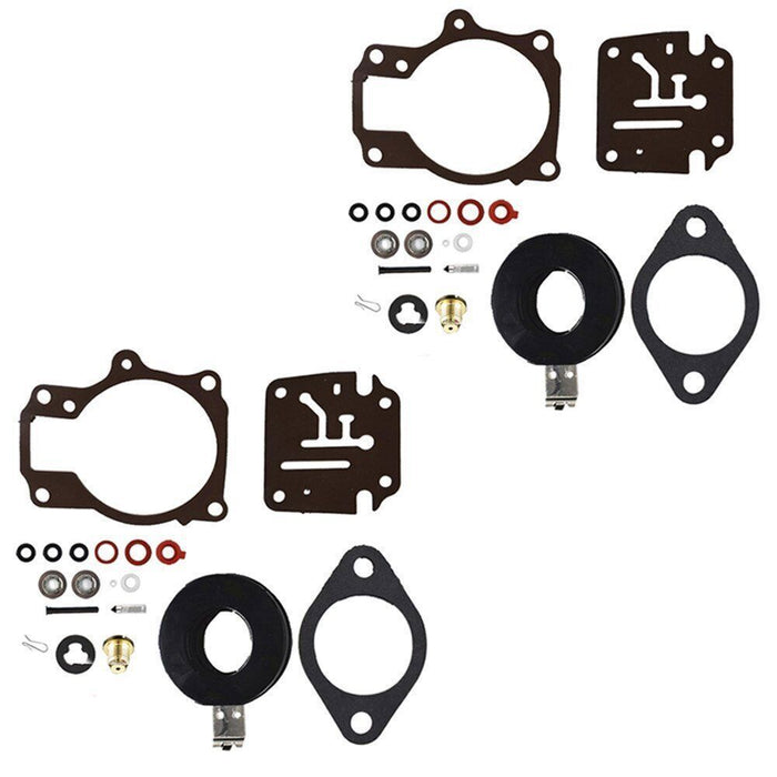 DURAFORCE For Johnson Evinrude 50 55 60 HP 2pack Carburetor Carb Rebuild Kit W/Float