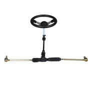 DURAFORCE For 110cc Go Kart Cart Steering Wheel Kit Gear Rack Pinion Shaft Set Adjustable