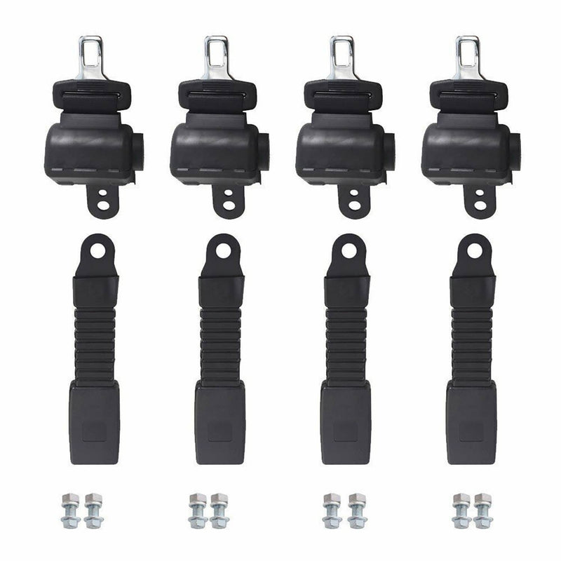DURAFORCE Fit For EZGO/Yamaha/Club Car 42' Golf Cart Seat Belts Lap Set Retractable 4 Sets