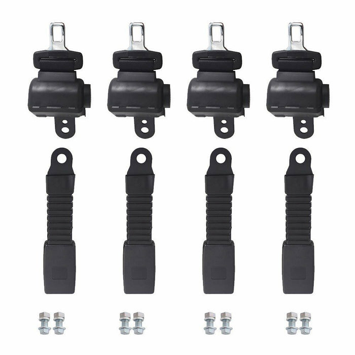 DURAFORCE Fit For EZGO/Yamaha/Club Car 42' Golf Cart Seat Belts Lap Set Retractable 4 Sets