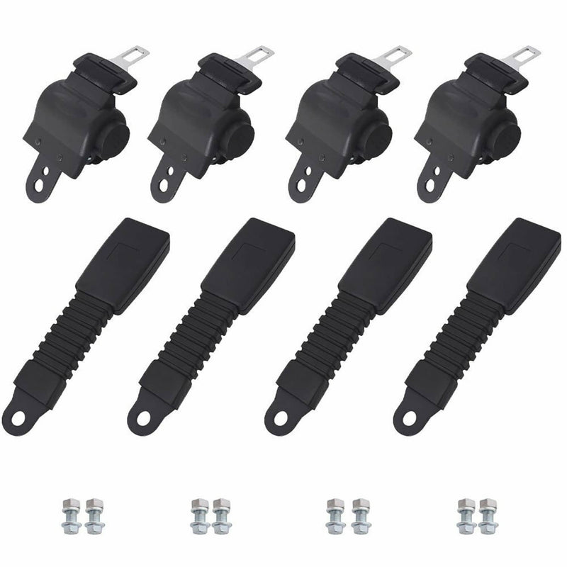 DURAFORCE Fit For EZGO/Yamaha/Club Car 42' Golf Cart Seat Belts Lap Set Retractable 4 Sets
