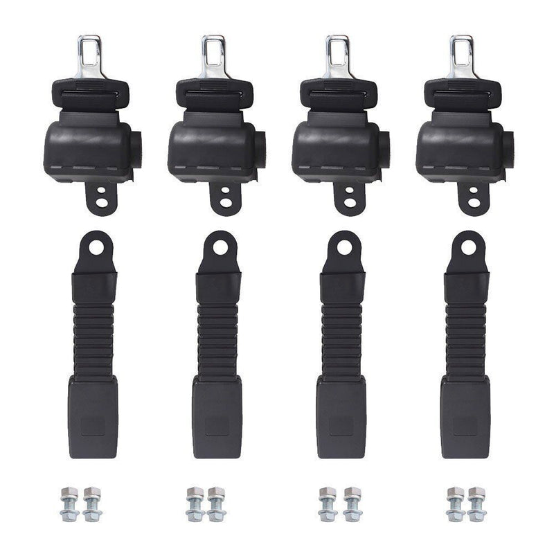 DURAFORCE 42" Universal Golf Cart Seat Belts Lap Set Retractable For EZGO/Yamaha/Club Car