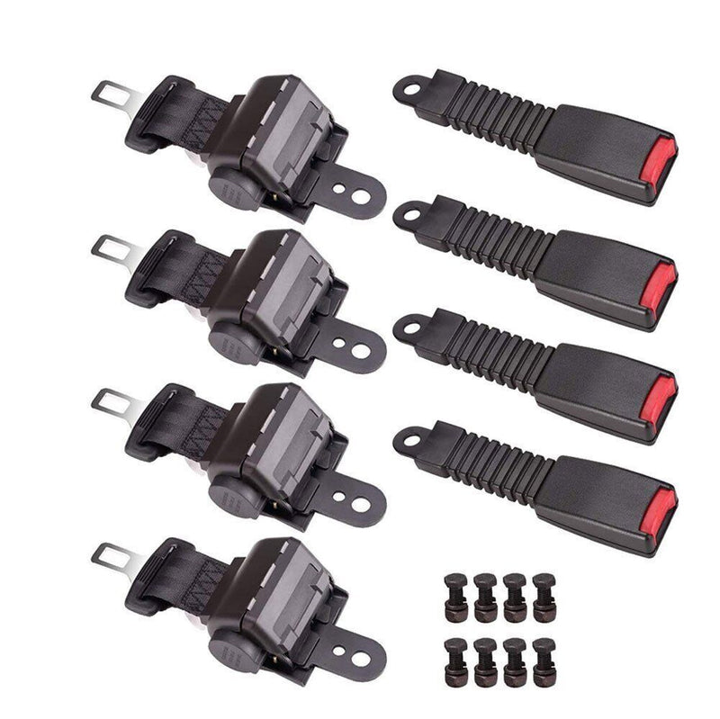 DURAFORCE 42" Universal Golf Cart Seat Belts Lap Set Retractable For EZGO/Yamaha/Club Car
