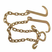 DURAFORCE 5/16" X 2' G70 Tow Chain J-Hooks V-Chain Flatbed Truck Rollback Wrecker Carrier