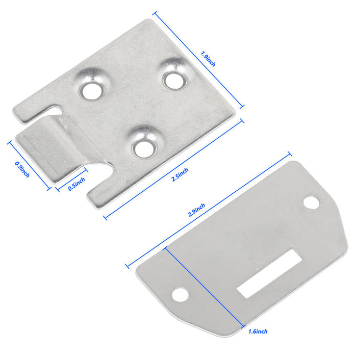 DURAFORCE 2 Sets of Seat Hinge Bottom and Plate for EZGO TXT Medalist Golf Cart (1995-up)