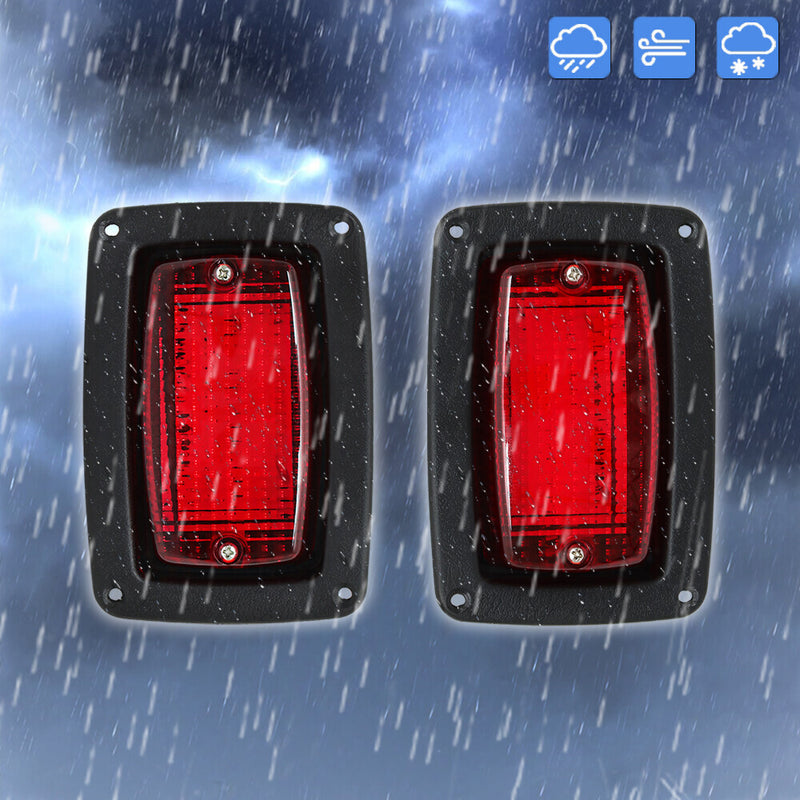DURAFORCE FOR Club Car DS Golf Cart LED Tail Light Kit, 3 Wire Rear Taillights 1982-up