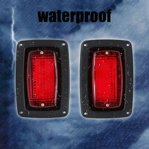 DURAFORCE 2 Golf Cart LED Tail Light 3 Wire Rear Taillights Pair Fits for Club Car DS