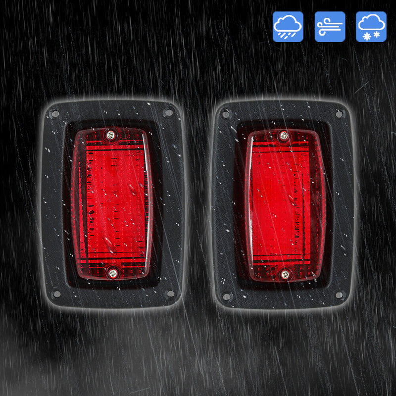 DURAFORCE 2 Golf Cart LED Tail Light 3 Wire Rear Taillights Pair Fits for Club Car DS