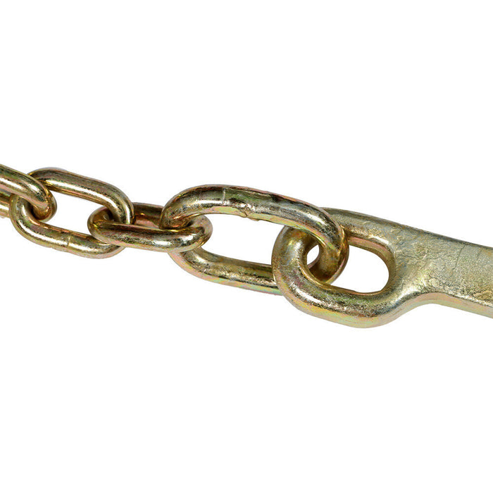 DURAFORCE 2 G70 5/16''x10' Transport Tow Chain J Hook Long Shank w/ Grab Hook