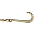 DURAFORCE 2 G70 5/16''x10' Transport Tow Chain J Hook Long Shank w/ Grab Hook