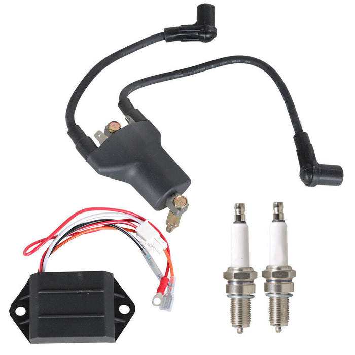 DURAFORCE For E-Z-GO Golf Cart 4 Cycle Gas 96-98 Ignition Coil CDI Ignitor AC Spark Plug