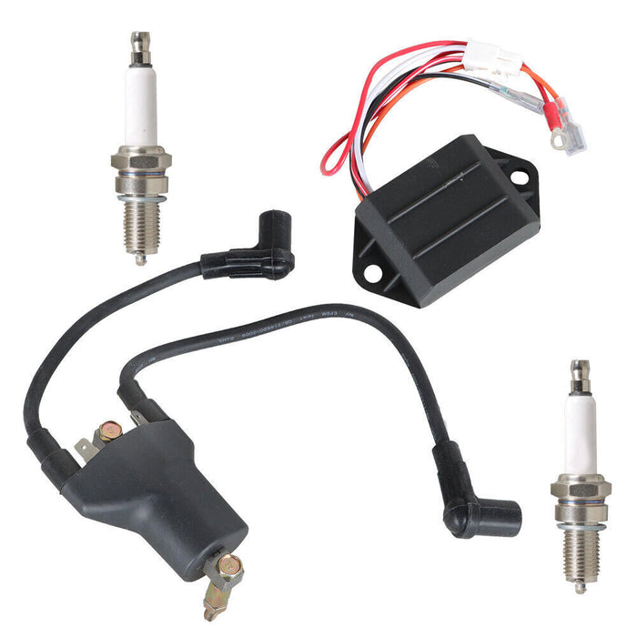 DURAFORCE For E-Z-GO Golf Cart 4 Cycle Gas 96-98 Ignition Coil CDI Ignitor AC Spark Plug