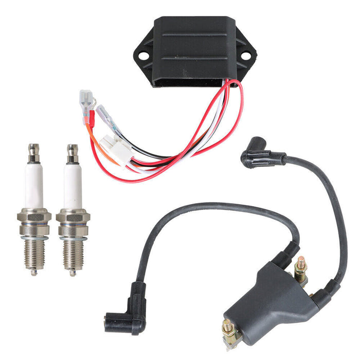 DURAFORCE For E-Z-GO Golf Cart 4 Cycle Gas 96-98 Ignition Coil CDI Ignitor AC Spark Plug