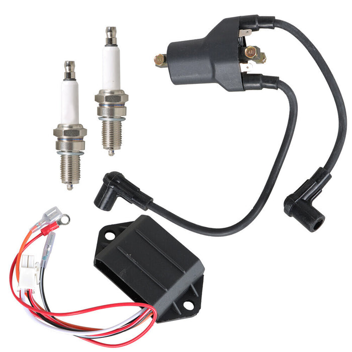 DURAFORCE For E-Z-GO Golf Cart 4 Cycle Gas 96-98 Ignition Coil CDI Ignitor AC Spark Plug